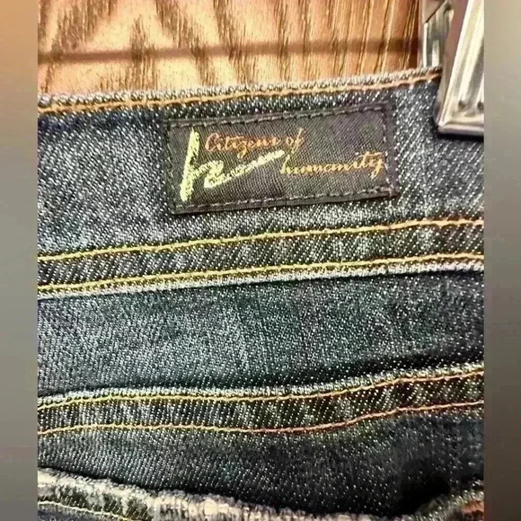 Citizens of Humanity Wide Leg Ingrid Stretch Low Rise Denim Jeans - Size 32 - Picture 7 of 10